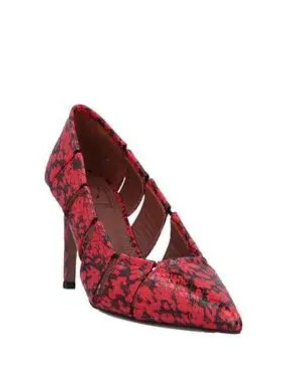 L’Autre Chose Red & Black Ayers Snake Print Heels NIB Size 35.5 - $415 Retail